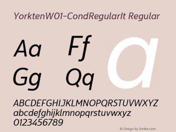 YorktenW01-CondRegularIt Regular Version 1.00图片样张