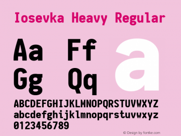 Iosevka Heavy Regular 1.4.3; ttfautohint (v1.4.1)图片样张
