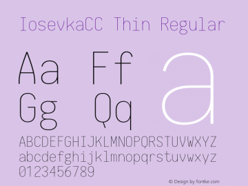 IosevkaCC Thin Regular 1.4.3; ttfautohint (v1.4.1)图片样张