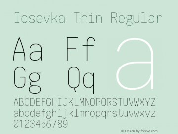 Iosevka Thin Regular 1.4.3; ttfautohint (v1.4.1)图片样张