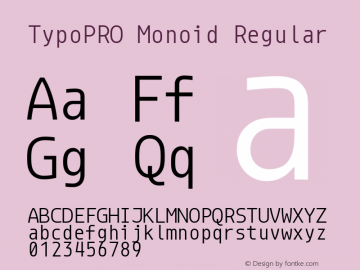 TypoPRO Monoid Regular Version 0.61 Font Sample