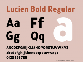 Lucien Bold Regular Version 1.001;PS 001.001;hotconv 1.0.56;makeotf.lib2.0.21325 Font Sample