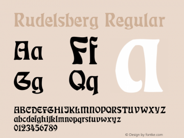 Rudelsberg Regular 001.001 Font Sample