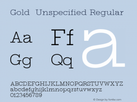 Gold  Unspecified Regular Version 1.001;com.myfonts.easy.fontmesa.gold.thin.wfkit2.version.3NvM图片样张