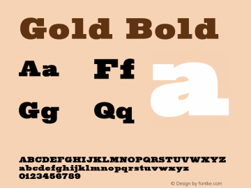 Gold Bold Version 1.001;com.myfonts.easy.fontmesa.gold.ultra-black.wfkit2.version.3NvG图片样张