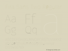 Fira Sans Two Regular Version 4.107;PS 004.107;hotconv 1.0.88;makeotf.lib2.5.64775图片样张