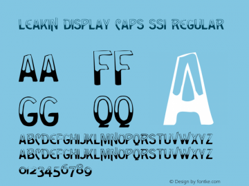 Leakin Display Caps SSi Regular Altsys Metamorphosis:3/6/92 Font Sample