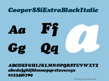 Cooper SSi Extra Black Italic 1.000图片样张