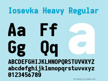 Iosevka Heavy Regular 1.5.2; ttfautohint (v1.4.1)图片样张