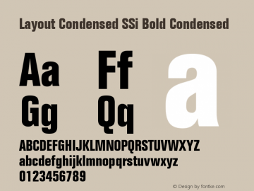 Layout Condensed SSi Bold Condensed 001.000 Font Sample