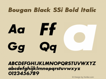 Bougan Black SSi Bold Italic 001.000图片样张