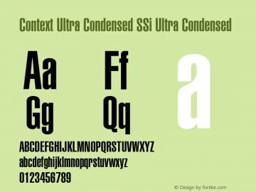 Context Ultra Condensed SSi Ultra Condensed 001.000图片样张