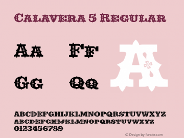 Calavera 5 Regular Version 1.000图片样张