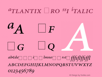 Atlantix Pro SSi Italic 001.000图片样张