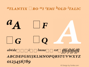 Atlantix Pro SSi Semi Bold Italic 001.000图片样张