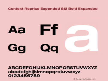 Context Reprise Expanded SSi Bold Expanded 001.000 Font Sample