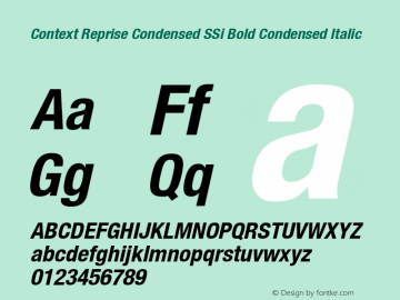 Context Reprise Condensed SSi Bold Condensed Italic 1.000图片样张