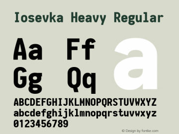 Iosevka Heavy Regular 1.5.5; ttfautohint (v1.4.1)图片样张