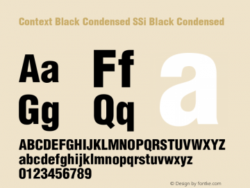 Context Black Condensed SSi Black Condensed 001.002 Font Sample