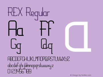 REX Regular Version 2.001 September 19, 2015 Font Sample