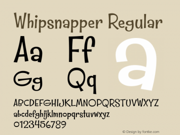 Whipsnapper Regular Version 1.000 2013;com.myfonts.easy.pink-broccoli.whipsnapper.regular.wfkit2.version.43KW Font Sample