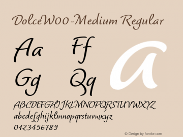 DolceW00-Medium Regular Version 2.30 Font Sample