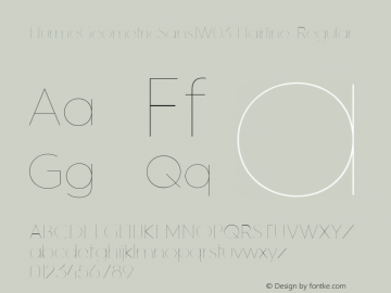 HurmeGeometricSans1W03-Hairline Regular Version 1.10 Font Sample