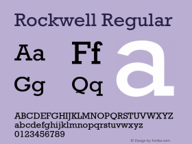 Rockwell Regular Version 1.61图片样张