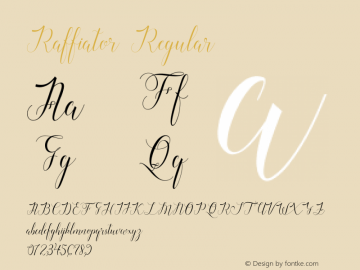 Raffiator Regular Version 2.000 Font Sample