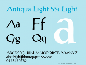 Antiqua Light SSi Light 001.003 Font Sample