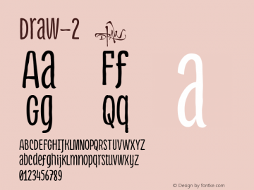Draw-2 ☞ Version 1.000;PS 001.000;hotconv 1.0.88;makeotf.lib2.5.64775;com.myfonts.easy.andinistas.draw.2.wfkit2.version.4w9a Font Sample