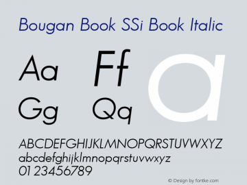 Bougan Book SSi Book Italic 001.000图片样张