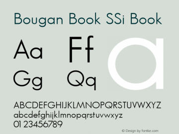 Bougan Book SSi Book 001.000 Font Sample