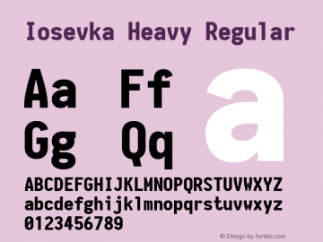 Iosevka Heavy Regular 1.6.1; ttfautohint (v1.4.1)图片样张