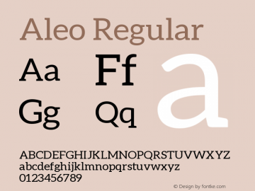 Aleo Regular Version 1.1图片样张