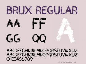 BRUX Regular Version 1.000;PS 001.000;hotconv 1.0.70;makeotf.lib2.5.58329 DEVELOPMENT Font Sample
