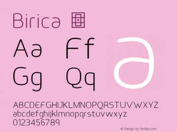 Birica ☞ Version 1.001 2015 ;com.myfonts.easy.leandro-ribeiro-machado.birica.regular.wfkit2.version.4toP Font Sample