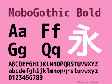 MoboGothic Bold Version 001.02.14 Font Sample