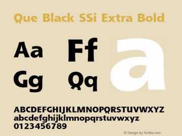 Que Black SSi Extra Bold 001.000图片样张