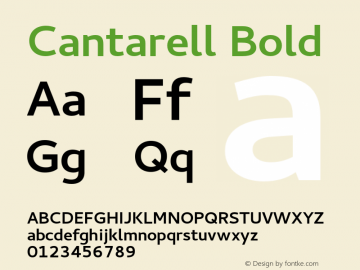 Cantarell Bold Version 0.0.19 Font Sample