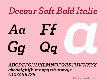 Decour Soft Bold Italic Version 1.000;PS 001.000;hotconv 1.0.88;makeotf.lib2.5.64775;com.myfonts.easy.latinotype.decour-soft.bold-italic.wfkit2.version.4vjz Font Sample