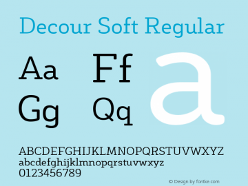 Decour Soft Regular Version 1.000;PS 001.000;hotconv 1.0.88;makeotf.lib2.5.64775;com.myfonts.easy.latinotype.decour-soft.regular.wfkit2.version.4vjD图片样张