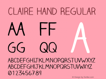 Claire Hand Regular Version 001.001图片样张