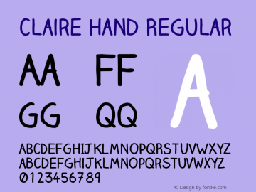 Claire Hand Regular Version 001.001图片样张