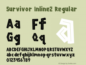 Survivor Inline2 Regular Version 1.000;PS 001.000;hotconv 1.0.88;makeotf.lib2.5.64775图片样张