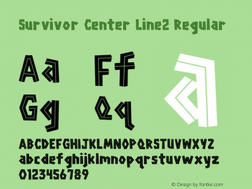 Survivor Center Line2 Regular Version 1.000;PS 001.000;hotconv 1.0.88;makeotf.lib2.5.64775图片样张
