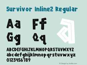 Survivor Inline2 Regular Version 1.000;PS 001.000;hotconv 1.0.88;makeotf.lib2.5.64775 Font Sample