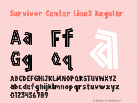 Survivor Center Line3 Regular Version 1.000;PS 001.000;hotconv 1.0.88;makeotf.lib2.5.64775 Font Sample