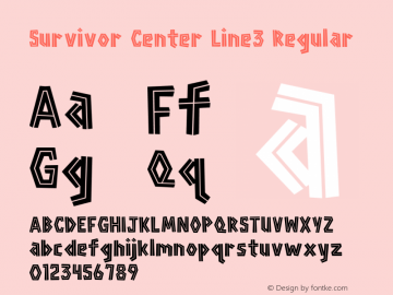 Survivor Center Line3 Regular Version 1.000;PS 001.000;hotconv 1.0.88;makeotf.lib2.5.64775图片样张