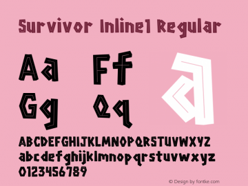 Survivor Inline1 Regular Version 1.000;PS 001.000;hotconv 1.0.88;makeotf.lib2.5.64775图片样张